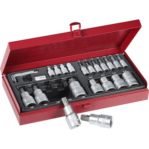 1/4" + 1/2" TX socket wrench inserts 23 pieces WGB 1/4" + 1/2" TX socket wrench inserts 23 pieces