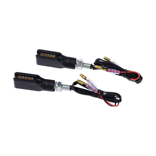 Motorrad LED Blinker Hashiru LED Blinkerpaar Street M8 schwarz 52x14x19mm Neutral