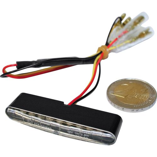 Motorrad Rücklichter & Reflektoren Highsider LED Rücklicht STRIPE Klarglas Neutral