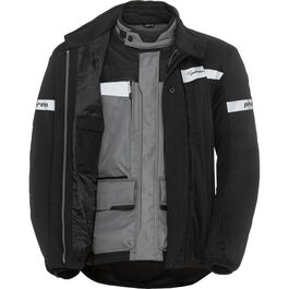 Motorrad Textiljacken Pharao Tura WP Adv. Textil-/Lederjacke Grau